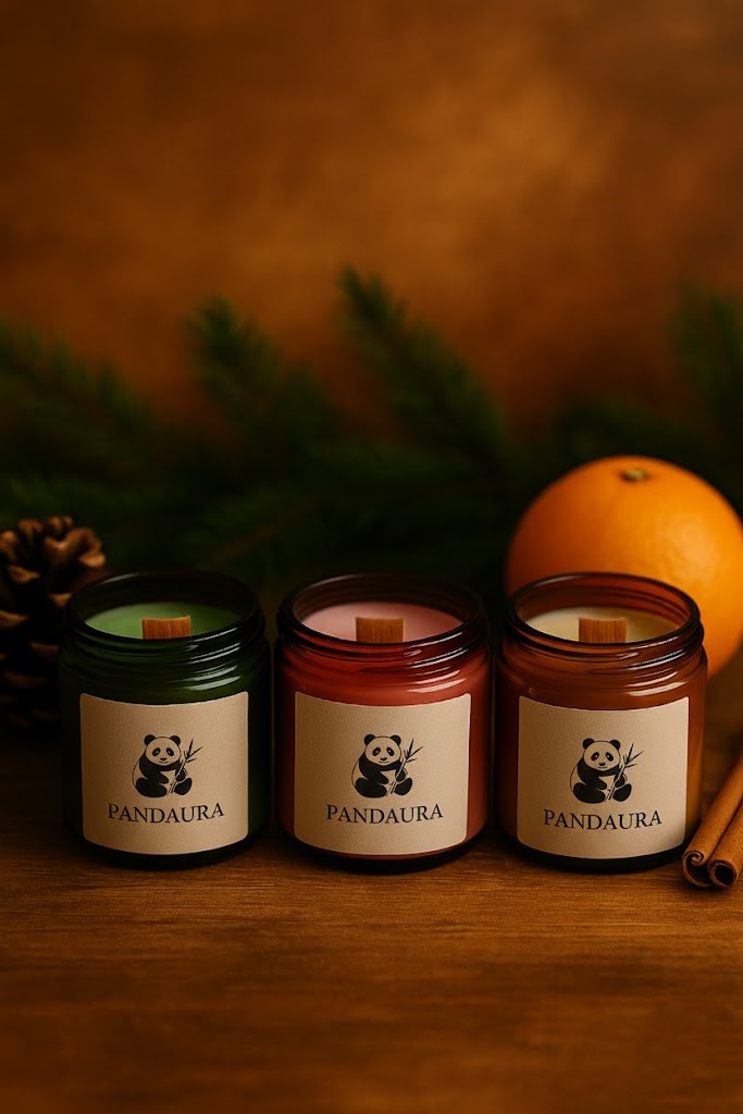 Pandaura Díszdobozos Illatgyertya Szett (3 db)