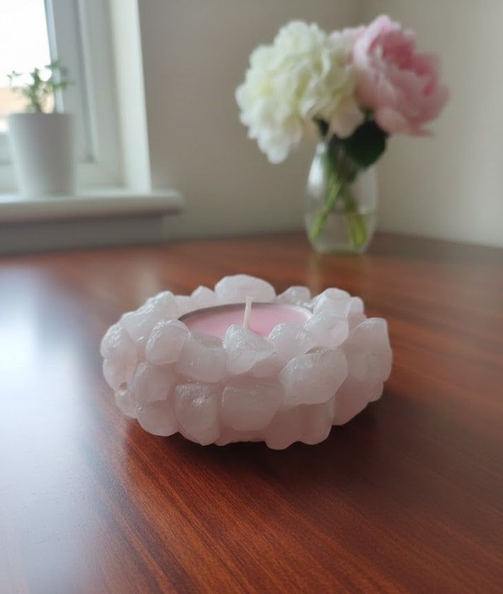 Ametiszt Kristályos Szójaviasz Gyertya - Rózsák Bűvöletében