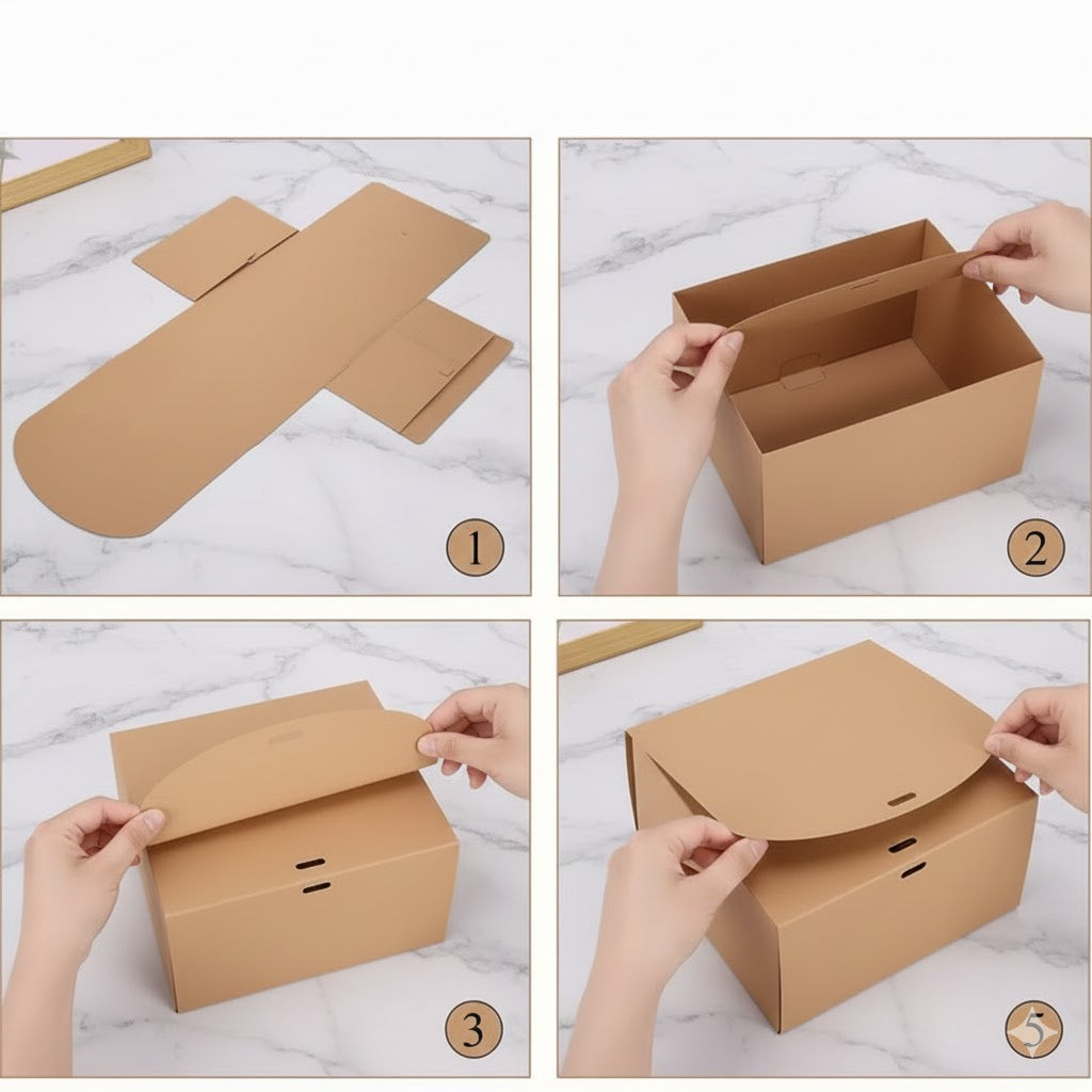 Összecsukható díszdoboz masnival