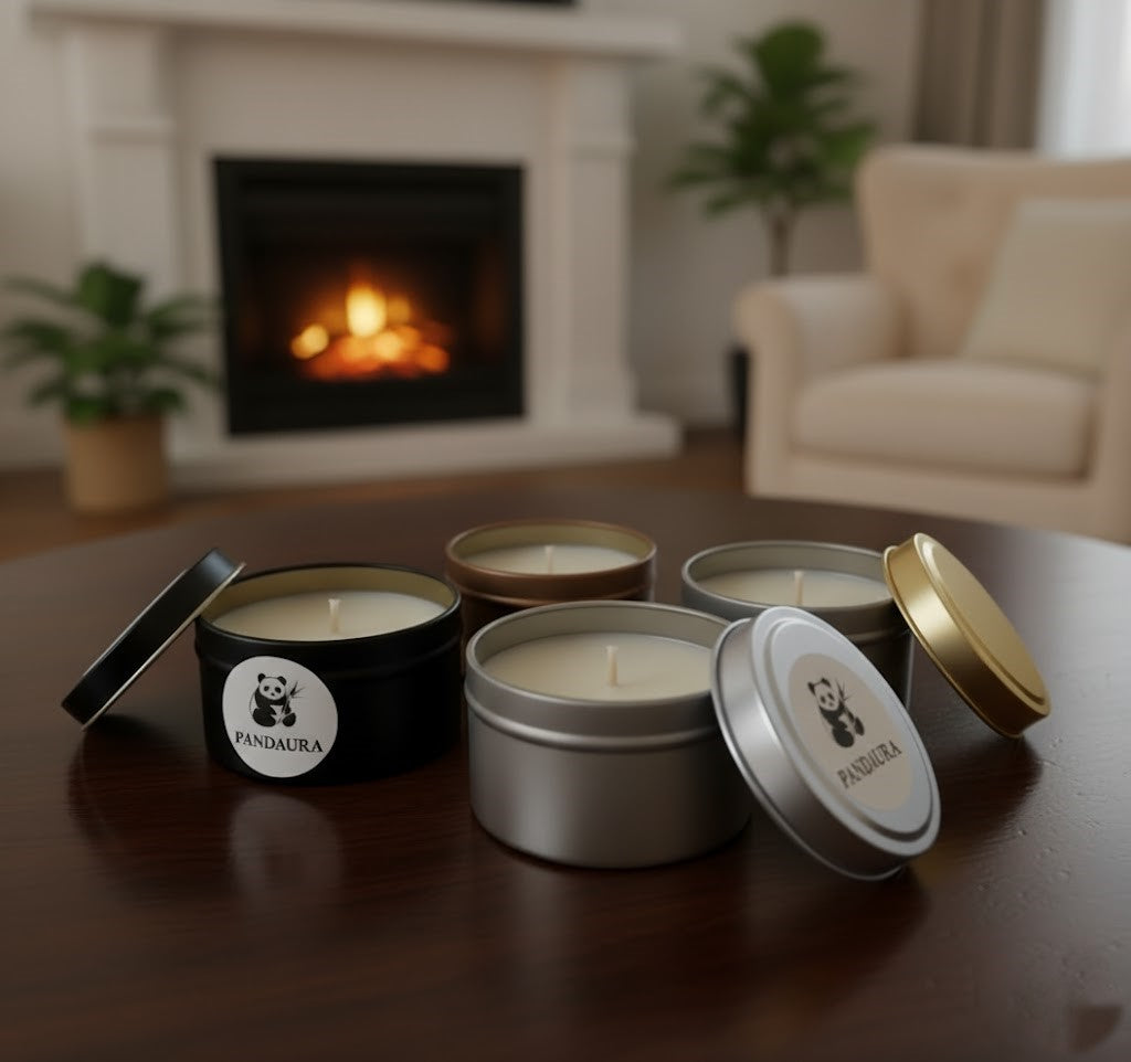 Kézzel Készült Szójaviasz Illatgyertya Szett, Díszdobozban – 4 db