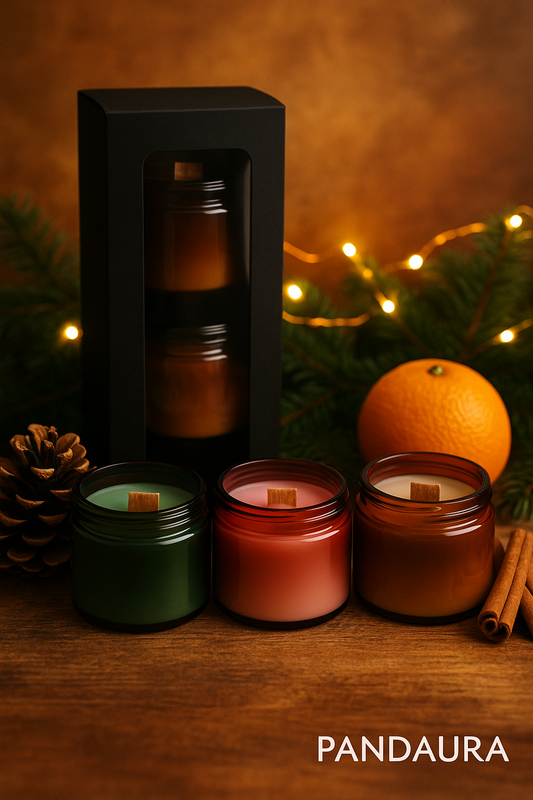 Pandaura Díszdobozos Illatgyertya Szett (3 db)