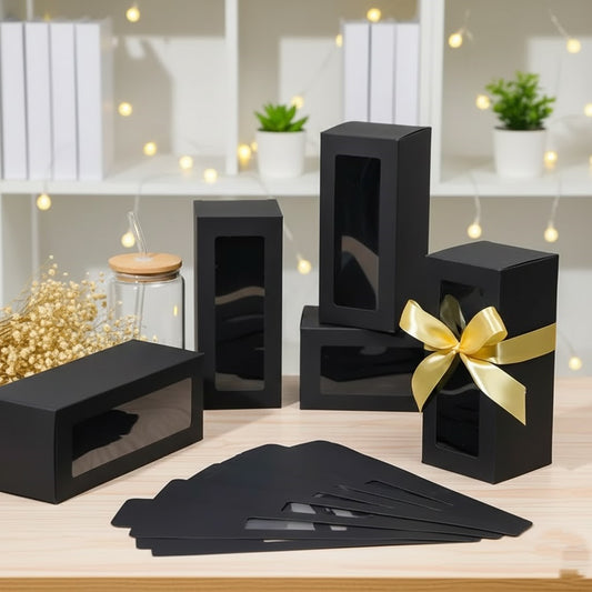 Elegáns Fekete Gyertyás Doboz Arany Masnival