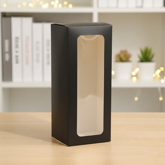 Elegáns Fekete Gyertyás Doboz Ablakkal