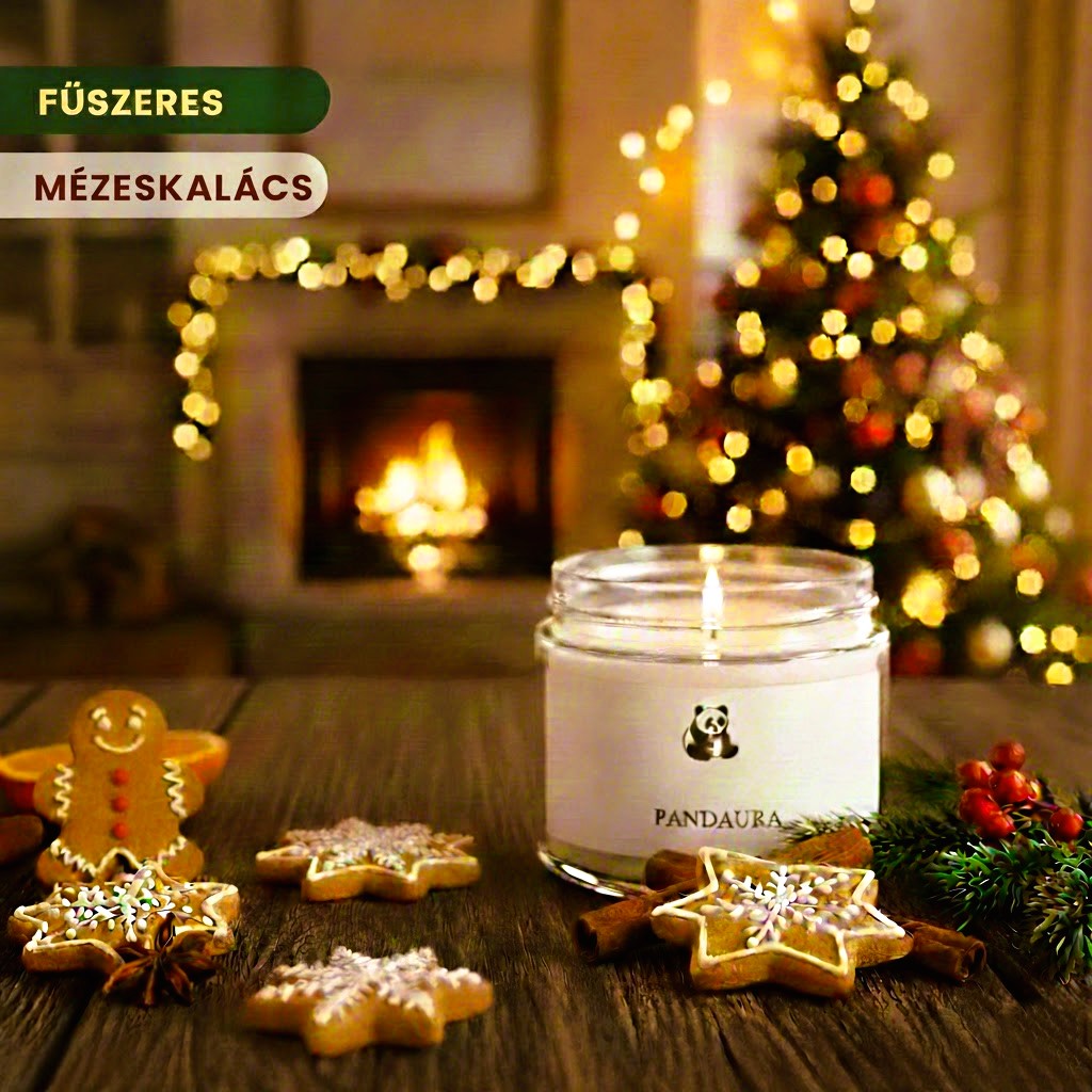 Pandaura Mézeskalács Szójaviasz Gyertya