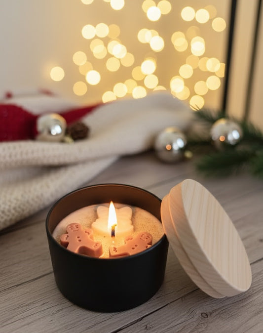 Mézeskalács Emberke Szójaviasz Gyertya – Édes Vanília Alappal