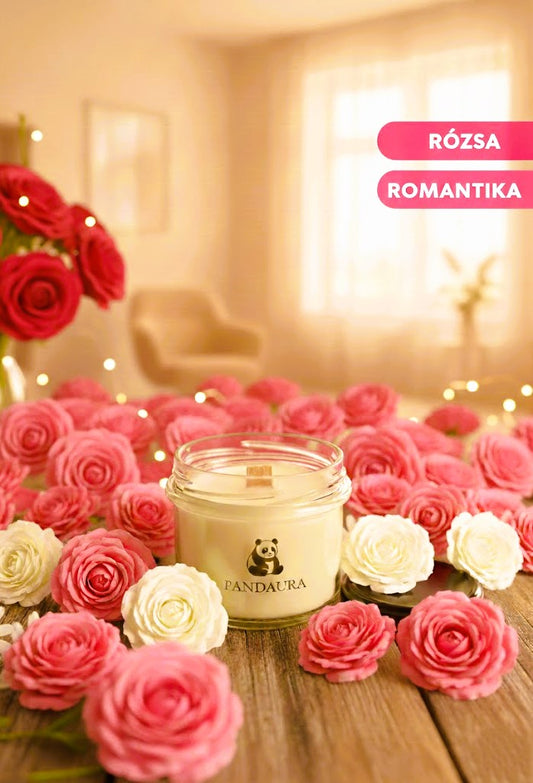 Pandaura Rózsa Szójaviasz Gyertya