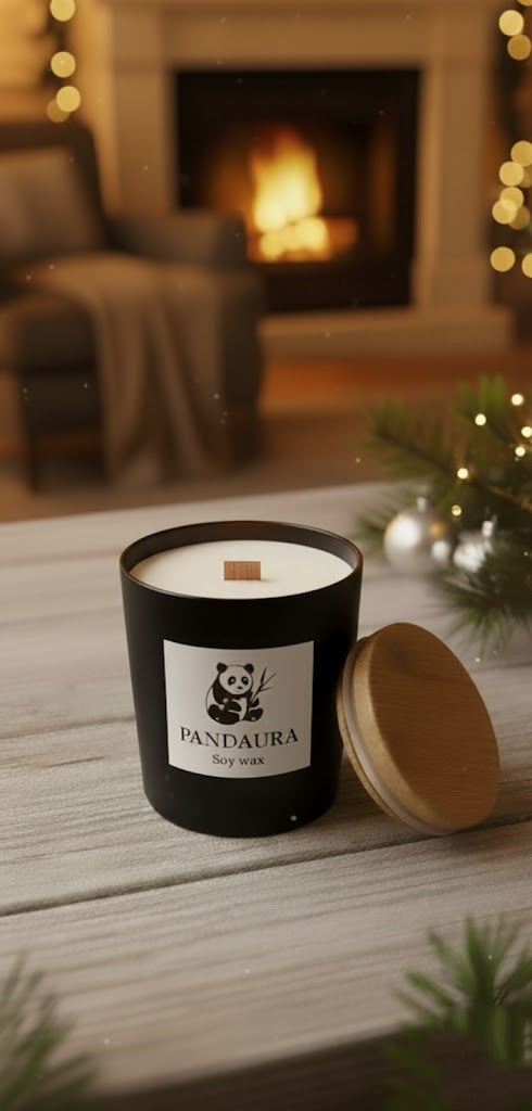 Pandaura Fekete Kerámia Illatgyertya - 4 különleges illat