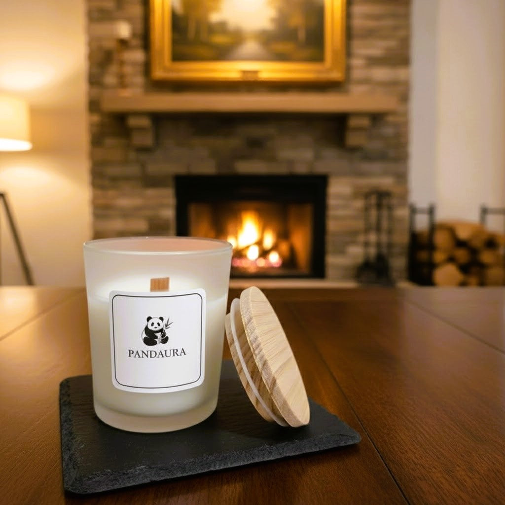 Pandaura Fehér Kerámia Illatgyertya