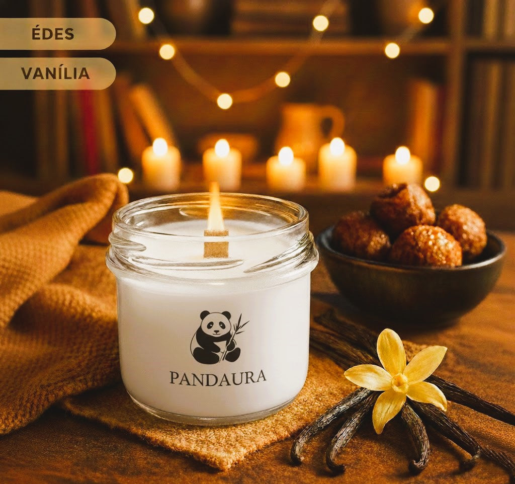 Pandaura Vanília Szójaviasz Gyertya