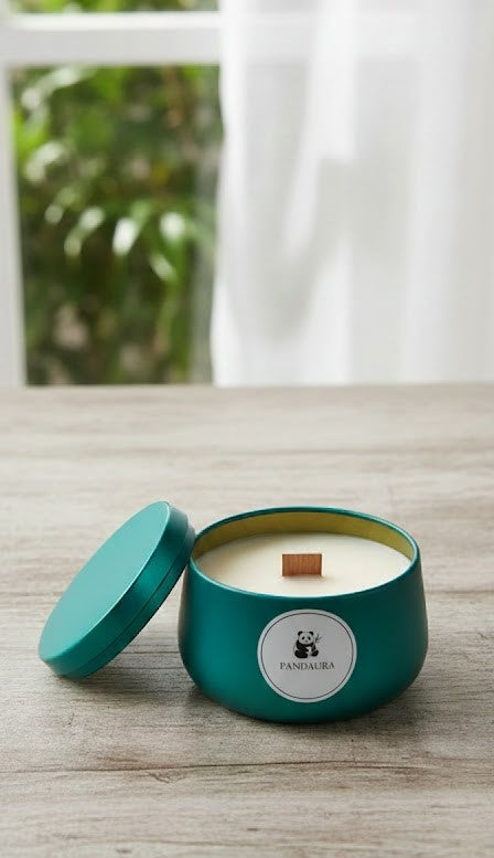Pandaura Prémium Szójaviasz Gyertya Fa Kanóccal
