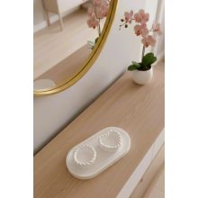 Fonott szélű dekor szett ovális tálcával