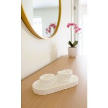 Fonott szélű dekor szett ovális tálcával