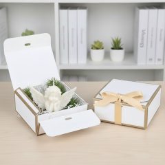 Elegáns Fehér Összecsukható Díszdoboz