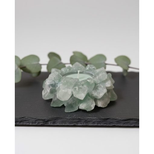 Eukaliptusz Szójaviasz Gyertya Kristály Tartóban