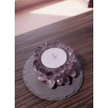 Levendula Szójaviasz Gyertya Ametiszt Kristályban