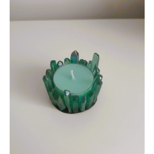 Zöld Kristályos Szójaviasz Gyertya - Citromfű Frissessége