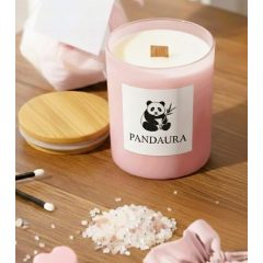   Pandaura Matt Rózsaszín Szójaviasz Gyertya – Választható Illat