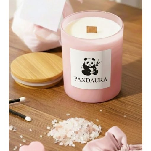 Pandaura Matt Rózsaszín Szójaviasz Gyertya – Választható Illat