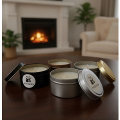   Kézzel Készült Szójaviasz Illatgyertya Szett, Díszdobozban – 4 db