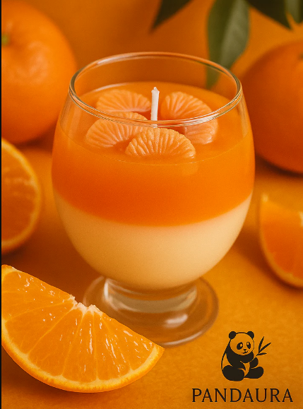 Narancs-desszert gyertya